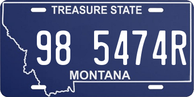 MT license plate 985474R