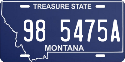 MT license plate 985475A