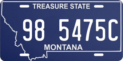 MT license plate 985475C