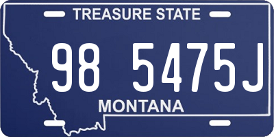 MT license plate 985475J