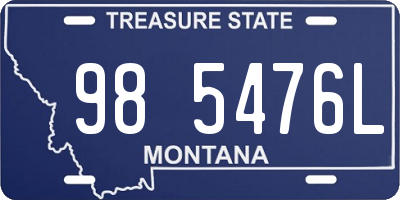 MT license plate 985476L