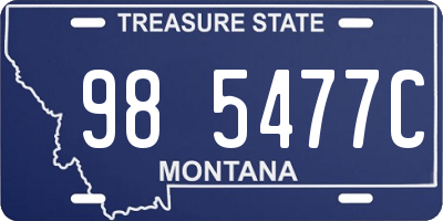 MT license plate 985477C