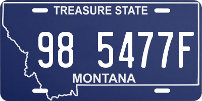 MT license plate 985477F