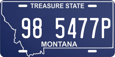 MT license plate 985477P