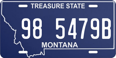 MT license plate 985479B