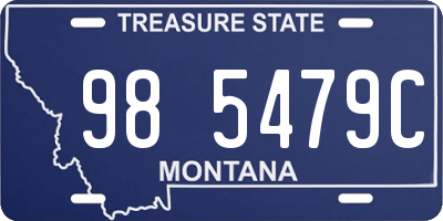 MT license plate 985479C