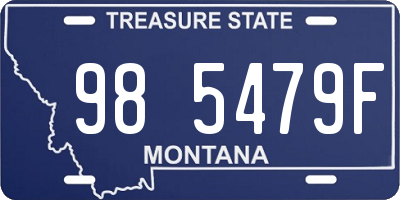 MT license plate 985479F