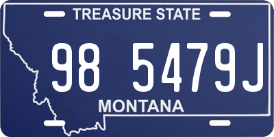 MT license plate 985479J