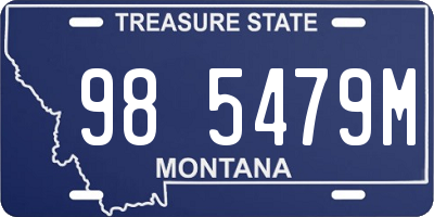 MT license plate 985479M