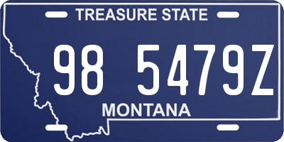 MT license plate 985479Z