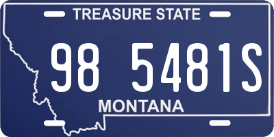 MT license plate 985481S