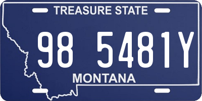 MT license plate 985481Y