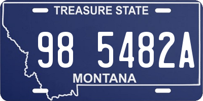 MT license plate 985482A