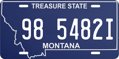 MT license plate 985482I