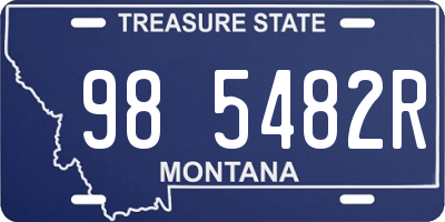 MT license plate 985482R