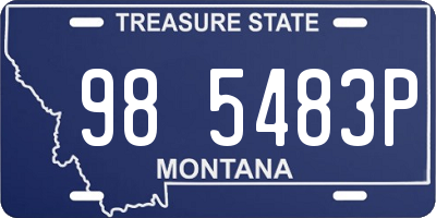 MT license plate 985483P