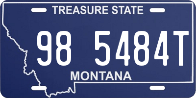 MT license plate 985484T