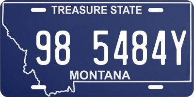 MT license plate 985484Y