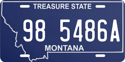 MT license plate 985486A