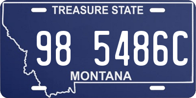 MT license plate 985486C