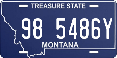 MT license plate 985486Y