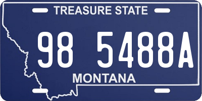 MT license plate 985488A