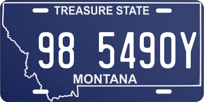 MT license plate 985490Y