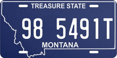 MT license plate 985491T