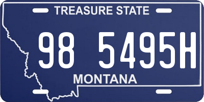 MT license plate 985495H