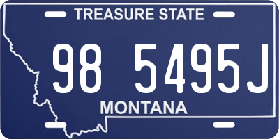 MT license plate 985495J
