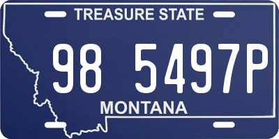 MT license plate 985497P