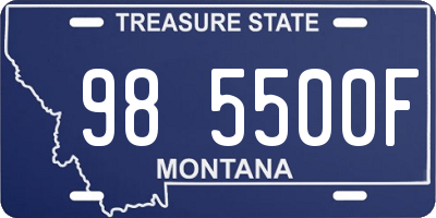 MT license plate 985500F