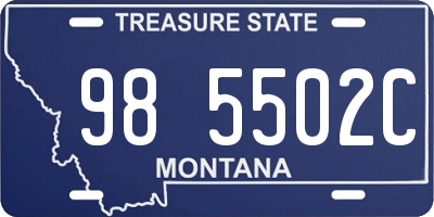 MT license plate 985502C