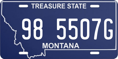 MT license plate 985507G