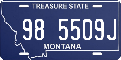 MT license plate 985509J