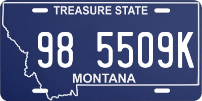 MT license plate 985509K