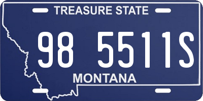 MT license plate 985511S