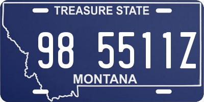 MT license plate 985511Z