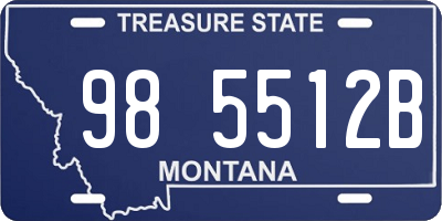 MT license plate 985512B