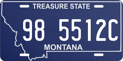 MT license plate 985512C