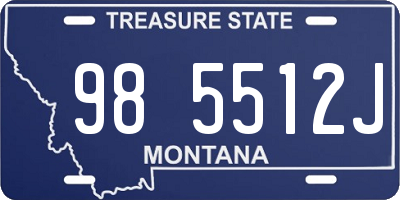 MT license plate 985512J