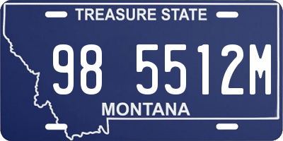 MT license plate 985512M