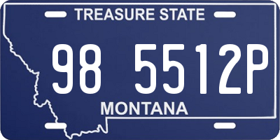 MT license plate 985512P