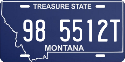 MT license plate 985512T