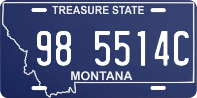 MT license plate 985514C