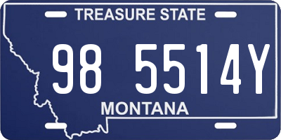 MT license plate 985514Y