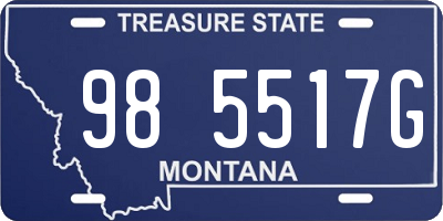 MT license plate 985517G