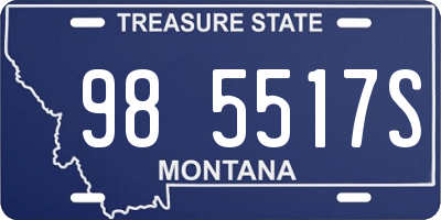 MT license plate 985517S