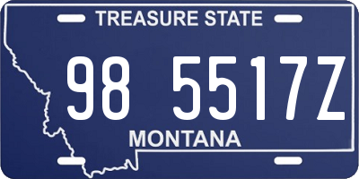 MT license plate 985517Z