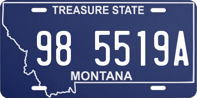 MT license plate 985519A